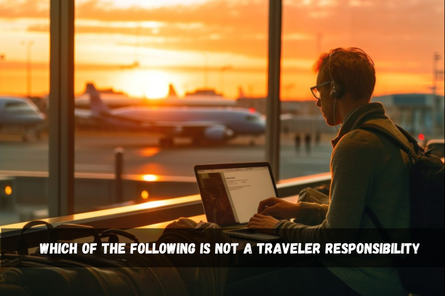 which of the following is not a traveler responsibility