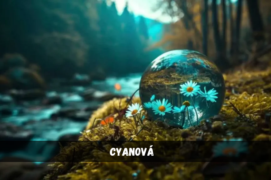 cyanová